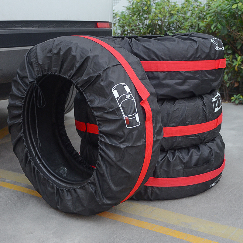 Чехлы для хранения автомобильных колес 13-17 дюймов, пыленепроницаемые, черный 557062 - фото 4 - id-p194855333