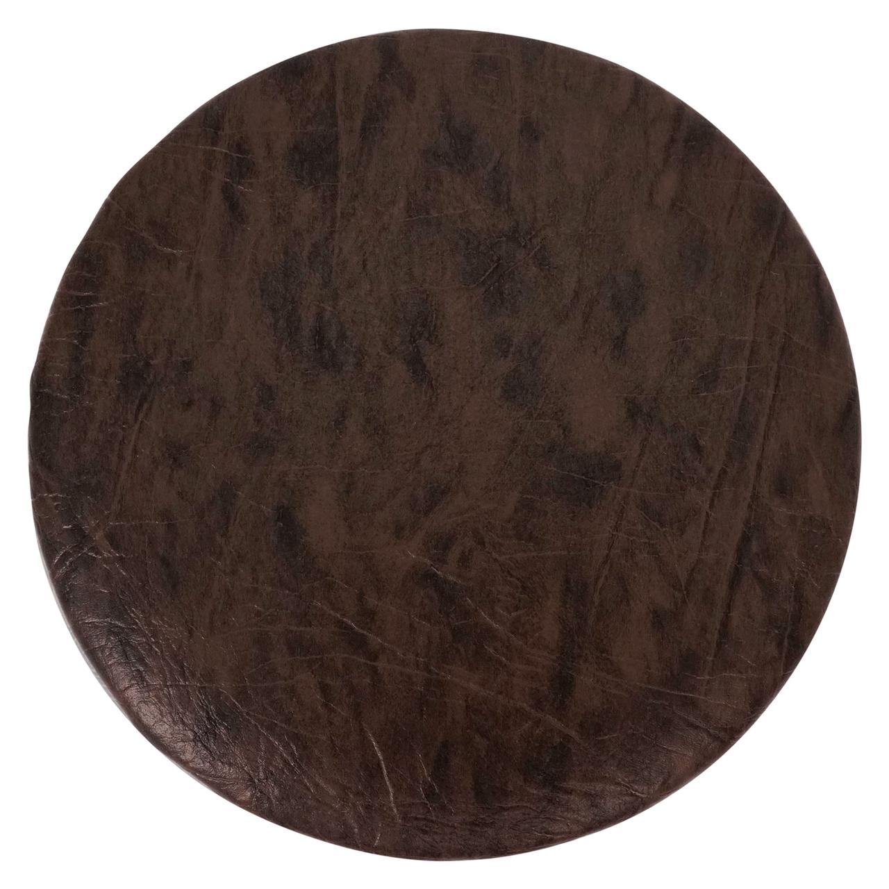 Табурет круглый Пенек легкий 180, коричневый, экокожа - фото 2 - id-p194857309