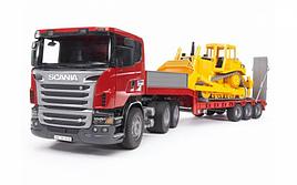 Bruder Тягач Bruder Scania с бульдозером CAT 03555