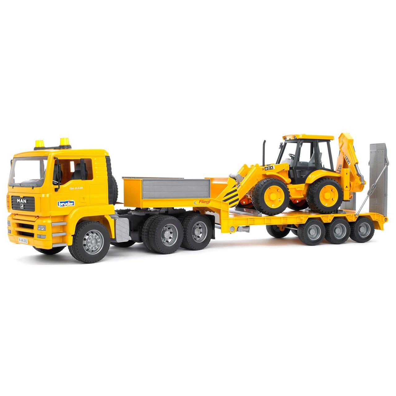 Bruder Тягач Bruder Man JCB 4CX с прицепом-платформой 02776 - фото 1 - id-p194855247