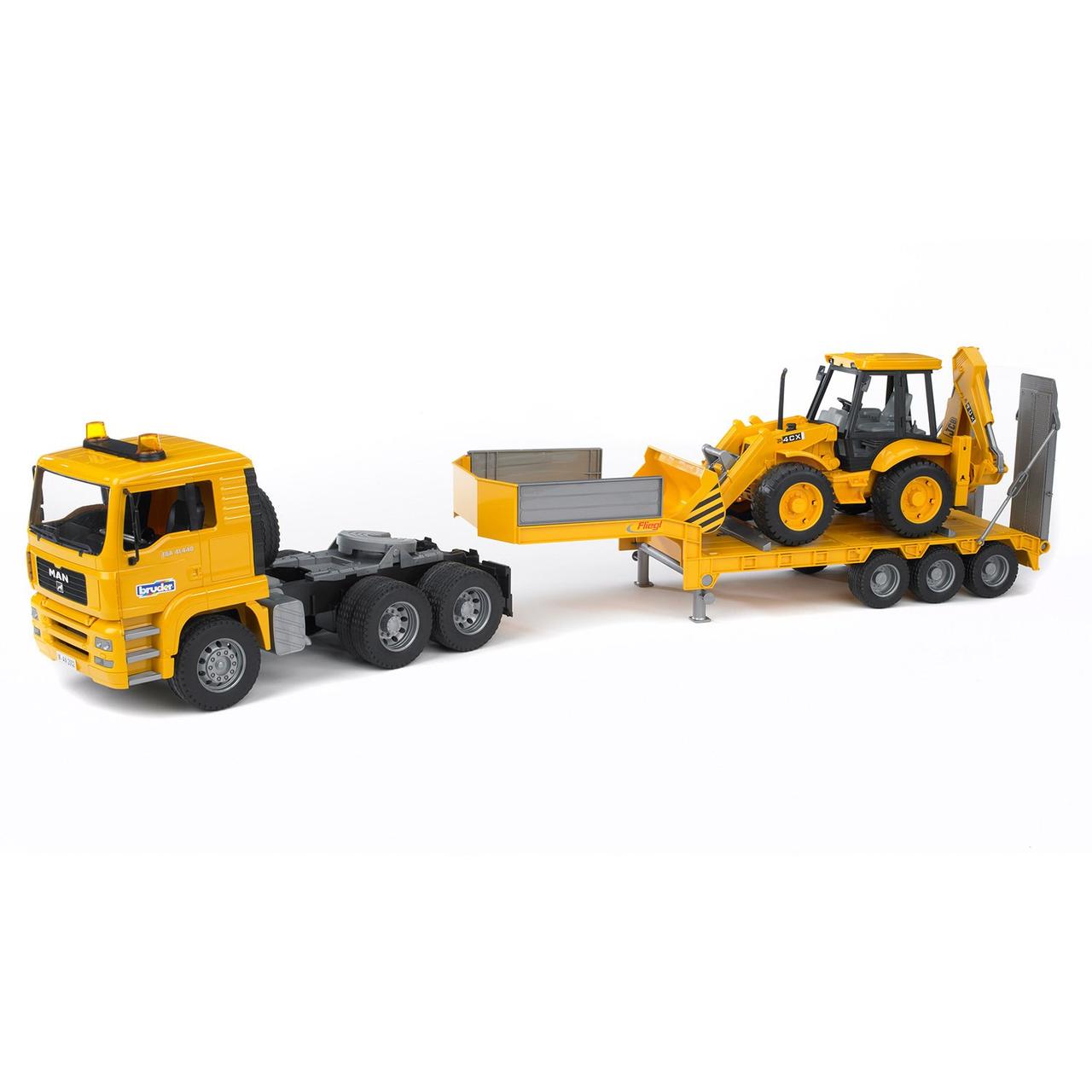 Bruder Тягач Bruder Man JCB 4CX с прицепом-платформой 02776 - фото 6 - id-p194855247