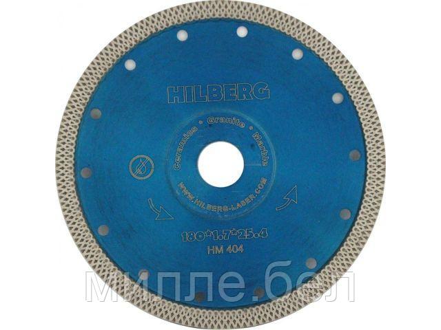 Алмазный круг 180х22,23 мм по керамике сплошн.ультратонкий Turbo HILBERG - фото 1 - id-p194856110