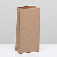Пакет крафт бумажный фасовочный, прямоугольное дно 8 х 5 х 17 см (25шт)