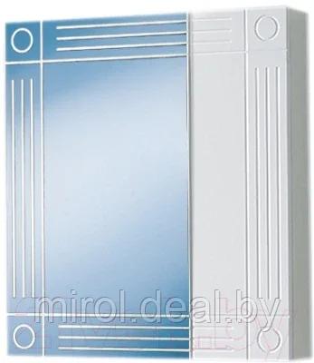Шкаф с зеркалом для ванной Акваль Оливия 60 / EO.04.60.00.N - фото 1 - id-p194873264