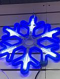 Каркасная светодиодная фигура светящаяся " Снежинка " 40 см, фото 6
