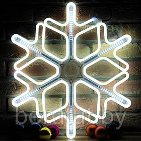 Каркасная светодиодная фигура / Фигура светящаяся "Снежинка" 60 см