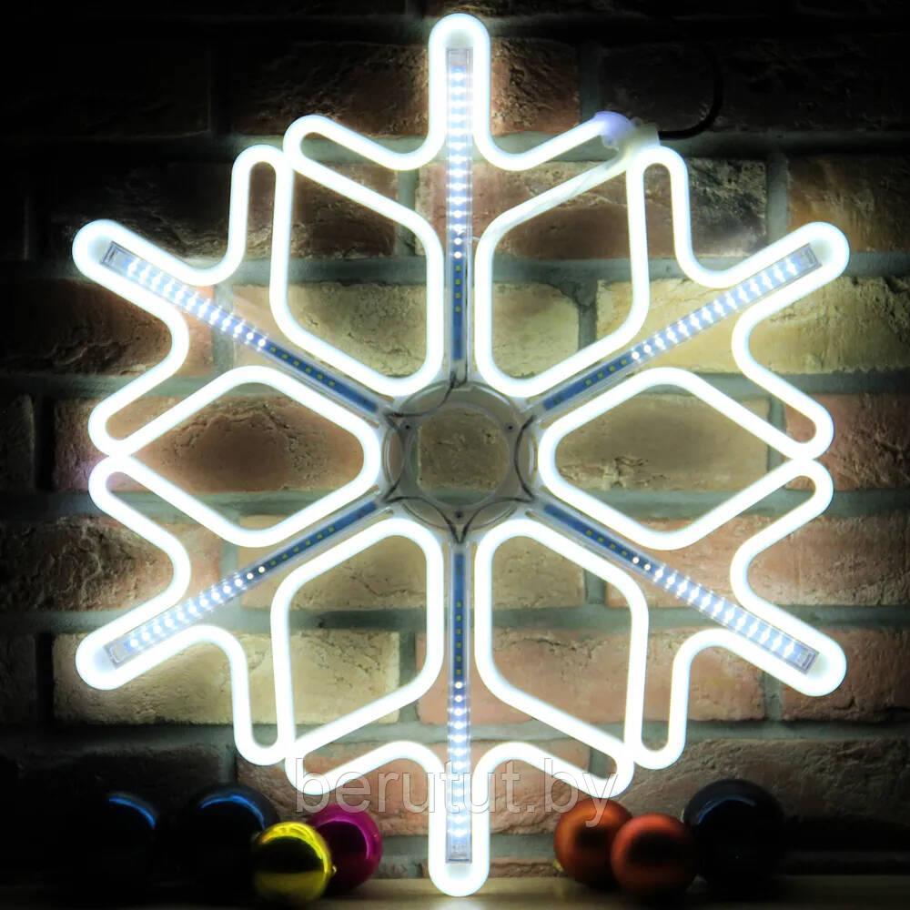 Каркасная светодиодная фигура / Фигура светящаяся "Снежинка" 60 см - фото 1 - id-p193982015