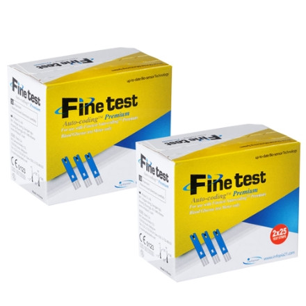 Тест-полоски для измерения уровня глюкозы в крови Finetest Файнтест Auto-coding Premium, 400 шт - фото 1 - id-p194865365