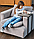 Столик придиванный М86 со стеклянной столешницей фотопечать "Мрамор белый", фото 6
