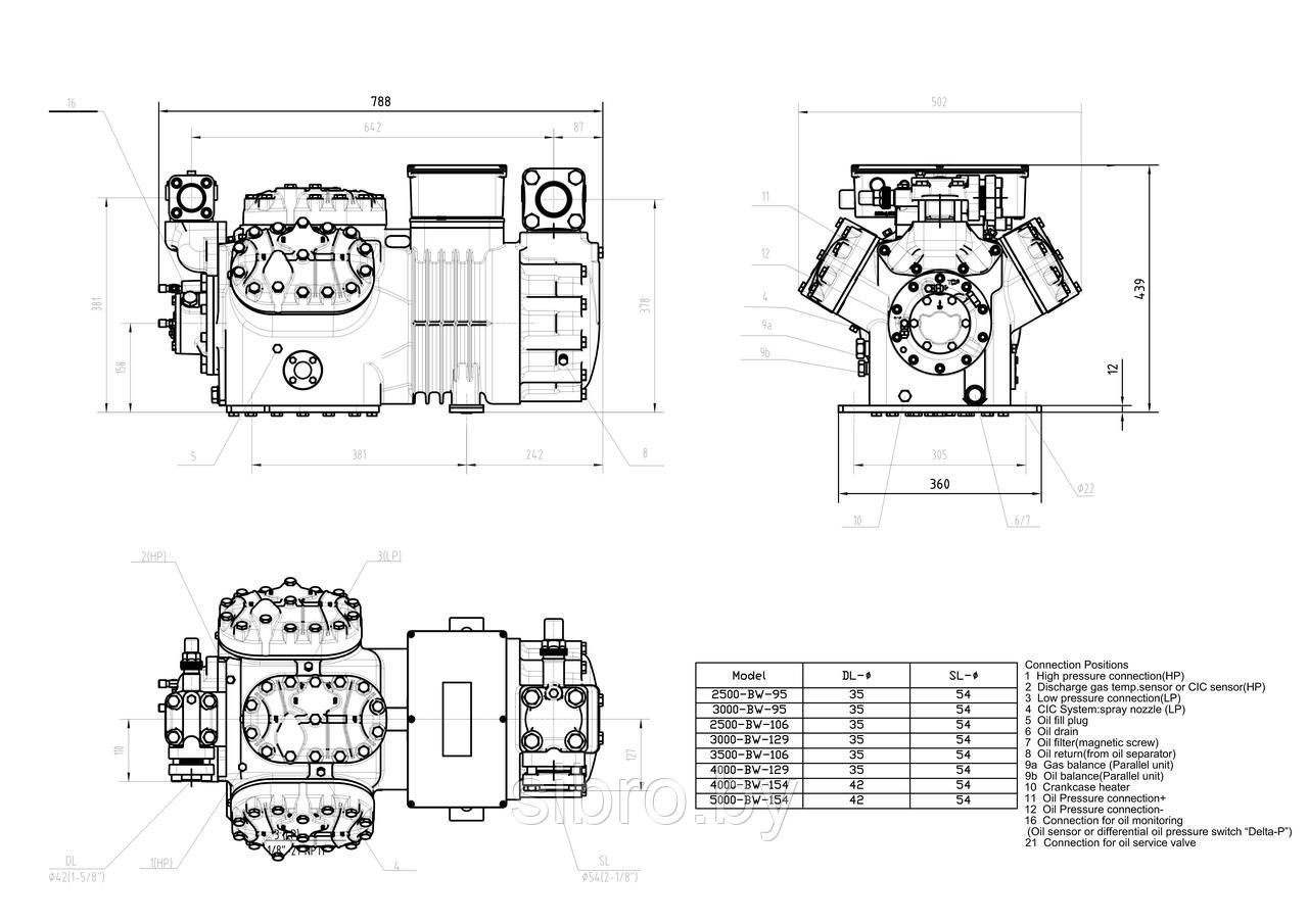 Компрессор ThermoJinn 2500-BW-106 / BITZER 6HE-28Y-40P - фото 2 - id-p194956737