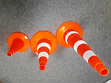 Конус сигнальный с утяжелителем КС 3.4.0 (750 мм) оранжевый, 3 белые полосы, фото 8