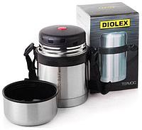 Термос для еды супа металлический с широким горлом DIOLEX DXF-1000-1 суповой 1 литр пищевой