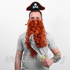 Карнавальный набор «Пират рыжий», борода, сабля, ободок