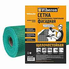 Сетка фасадная, стекловолокно, ячейка 5*5, зеленая, Fiberon