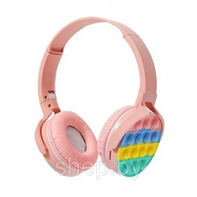 Беспроводные детские наушники POP IT P361 единорог Bluetooth Цвет : розовый,мятный