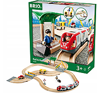 Деревянная железная дорога Brio Станция с переездом 33209