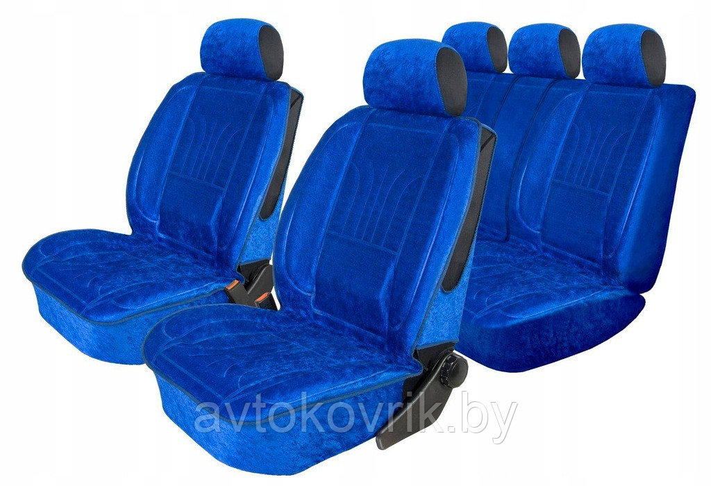 Авточехлы анатомические на передние сидения ATRA Польша велюр (Синий) - фото 1 - id-p116374985