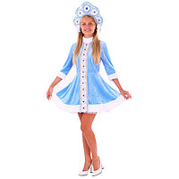 Карнавальный костюм для взрослых Снегурочка Лиза 3021 к-21 / Пуговка