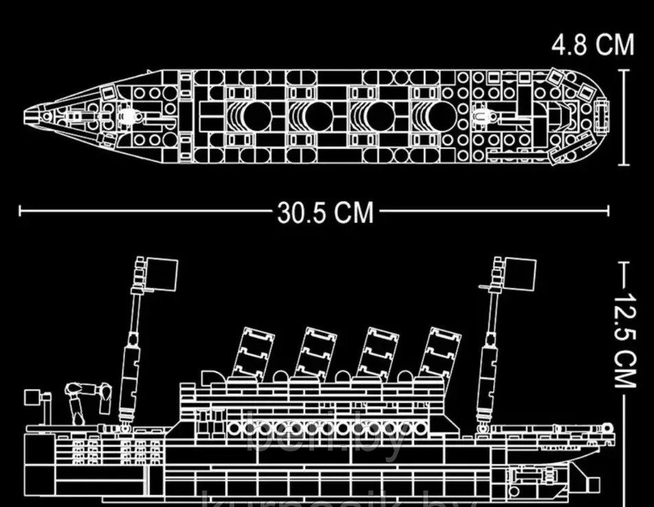 87002 Конструктор Титаник, 606 деталей - фото 2 - id-p195028227