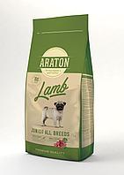 Сухой корм премиум Araton Junior Lamb д/щенков всех пород с мясом ягненка 15 кг
