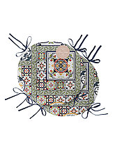 Комплект подушек на стул с тафтингом круглых d40 (2шт) Mia Cara рис 30363-1 Азулежу