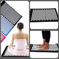 Акупунктурный коврик (коврик для акупунктурного массажа) Acupressure Mat, в коробке Черный