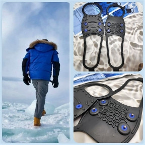 Ледоходы - насадка (ледоступы) на обувь противоскользящие, 8 металлических шипов, Snow Claw (35-46 р-ры) - фото 1 - id-p111809683