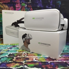Очки виртуальной реальности 3 D VR Shinecon 6.0 с наушниками Белые - фото 1 - id-p179626694