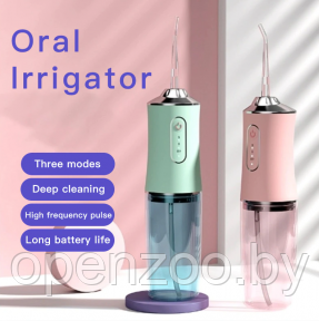 Ирригатор (флоссер) для гигиены полости рта Oral Irrigator 4 сменные насадки Зеленый