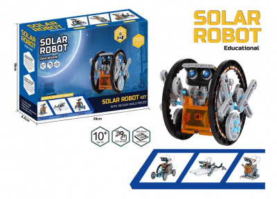 Конструктор робот на солнечных батареях Solar Robot kit 14 в 1 - фото 1 - id-p153788189
