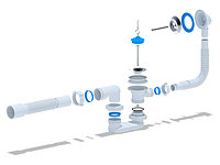 Сифон для ванны плоский АНИ пласт, Е055 (30)