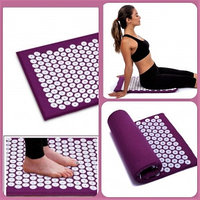 Акупунктурный коврик (коврик для акупунктурного массажа) Acupressure Mat, в коробке Фуксия