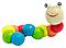 Обучающая деревянная тактильная игрушка головоломка, разноцветная гусеница, фото 2