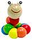 Обучающая деревянная тактильная игрушка головоломка, разноцветная гусеница, фото 3