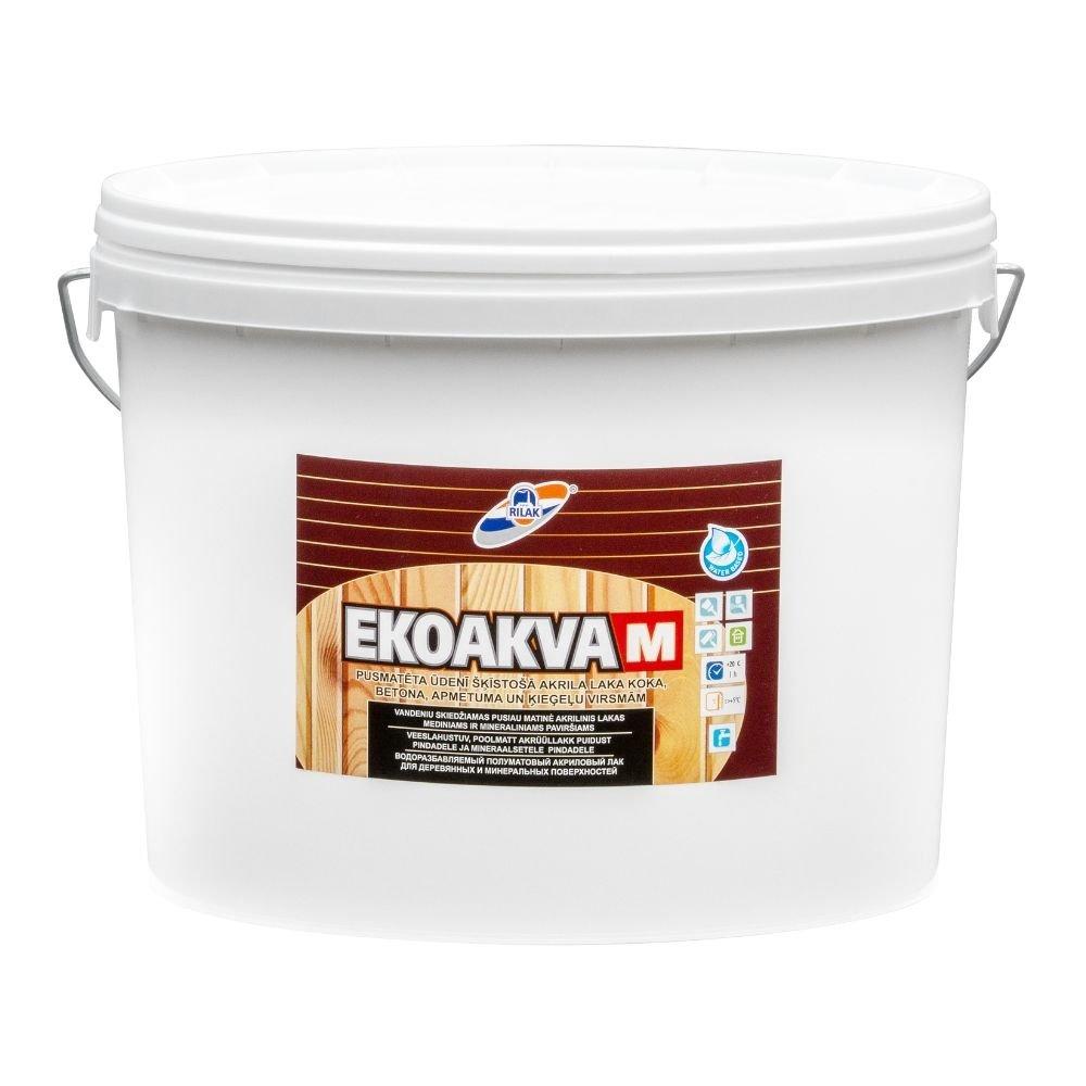 Лак EKOAKVA M База 3 для стен и потолков полуматовый, (9 л), (9,63 кг) - фото 1 - id-p195049007