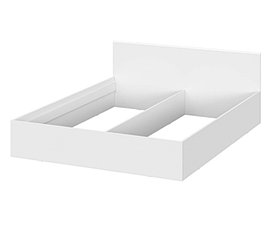 Кровать NN Мебель (МС Токио) двойная белый текстурный, 1,6х2 м