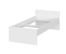 Кровать NN Мебель (МС Токио) одинарная белый текстурный, 0,9х2