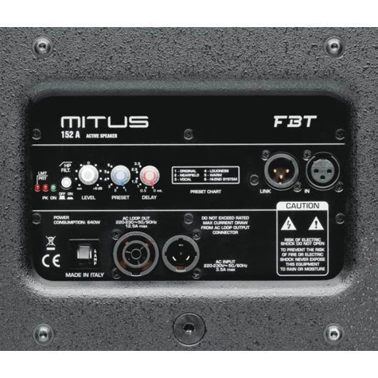 Активная акустическая система FBT MITUS 152A - фото 3 - id-p195051283