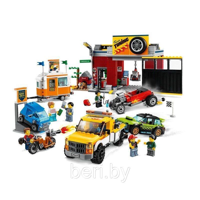 11535 Конструктор Lari "Тюнинг-мастерская Turbo Wheels", 339 деталей, Аналог LEGO City 60258 - фото 4 - id-p195054297