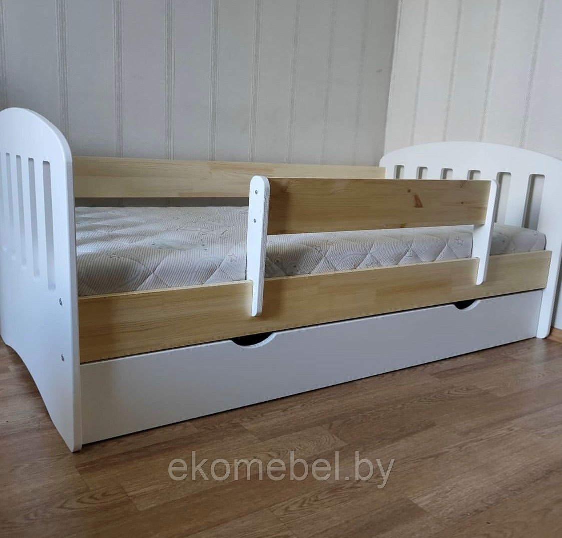 Кровать с бортиком "Классика Микс" (80х160 см) МДФ, Массив