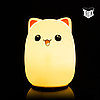 Силиконовый светильник-ночник "Котик" без пульта, фото 2