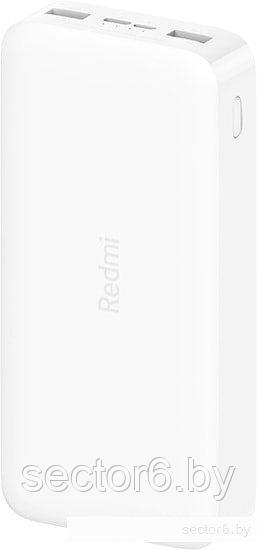 Портативное зарядное устройство Xiaomi Redmi Power Bank 20000mAh (белый) - фото 1 - id-p195058966