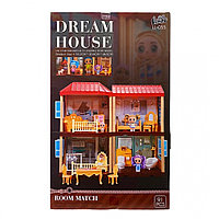 LL-055 Кукольный дом DREAM HOUSE, 91 деталь, игровой домик, кукольный домик с мебелью