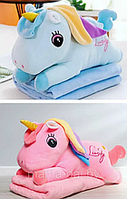 Мягкая игрушка-подушка с пледом "Пони" (60 см; ассорти)