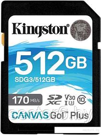 Карта памяти Kingston Canvas Go! Plus SDXC 512GB