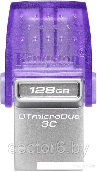 USB Flash Kingston DataTraveler MicroDuo 3C USB 3.2 Gen 1 128GB - фото 1 - id-p195059082