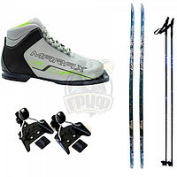 Комплект беговых лыж STC с палками, креплением NN-75 и ботинками Marax MX-75 (арт. Kompl-N75-MX75)
