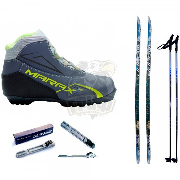 Комплект беговых лыж STC с палками, креплением NNN и ботинками Marax MXN-300 (арт. Kompl-NNN-300) - фото 1 - id-p195060826
