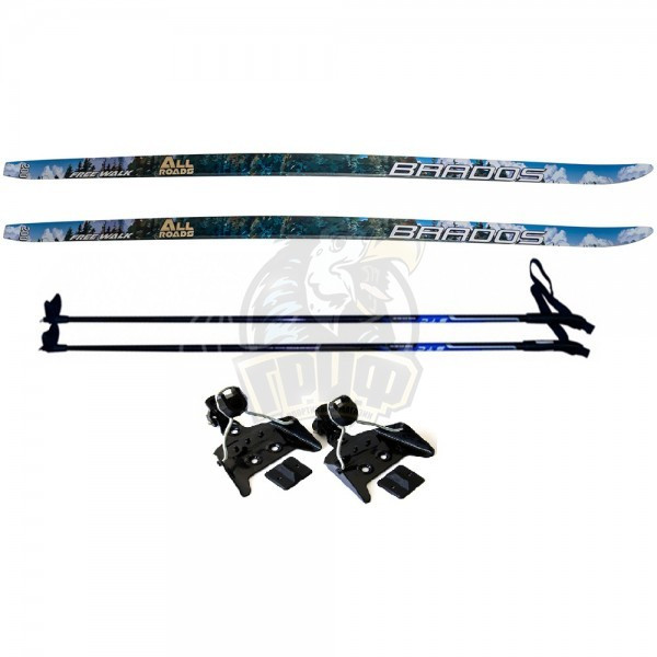Комплект беговых лыж STC с палками из стекловолокна и креплением NN-75 (арт. Kompl-N75)