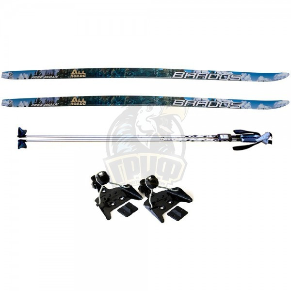 Комплект беговых лыж STC с палками из алюминия и креплением NN-75 (арт. Kompl-N75-Alu) - фото 1 - id-p195060836